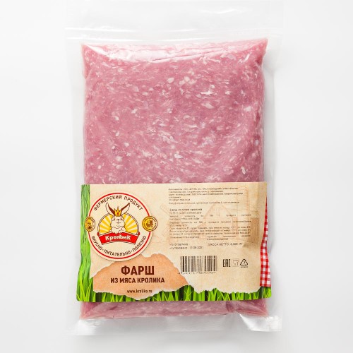 Фарш из мяса кролика зам. 500гр